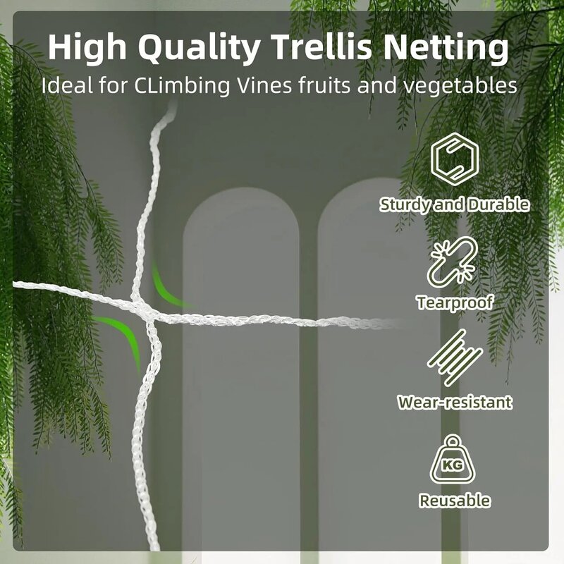 Tuin Trellis Netting Outdoor Heavy Duty Nylon Trellis Netto Voor Komkommer Tomaat Fruit Groenten Druiven