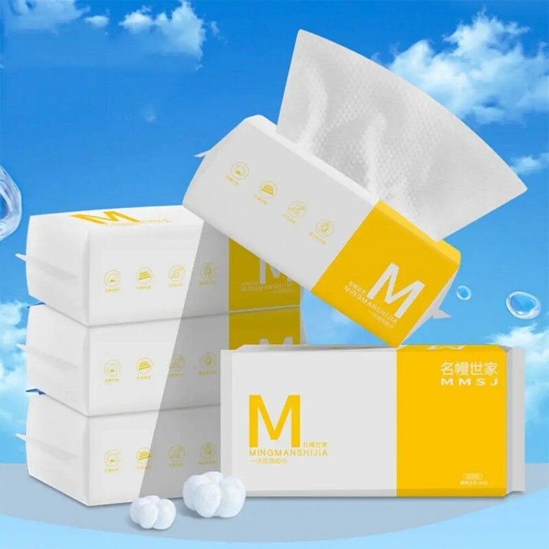 Pull Out Daily Clean Towel Super Absorbent Ultra-Soft Facial Cleansing Tissue Drying Face Dry And Wet Use Facial Cleansing Cloth