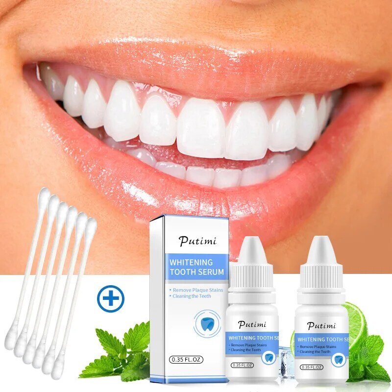 Białe zęby esencja płyn czyste usta usuń żółte zęby i plamy dymu świeży oddech zdrowie jamy ustnej dbanie o higienę