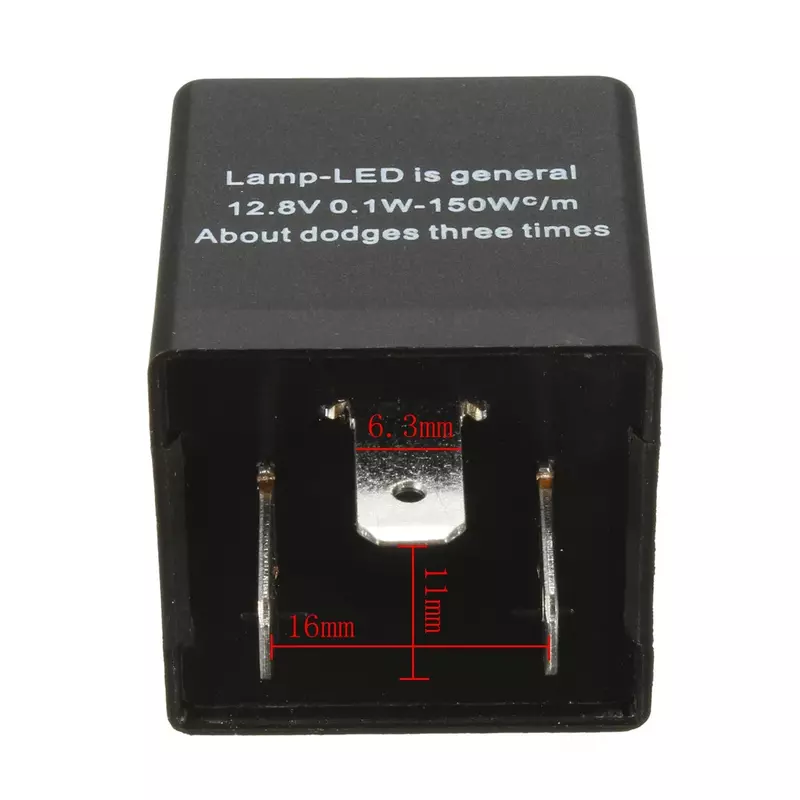 مرحل المتعري العالمي للدراجات النارية LED ، مصباح إشارة انعطاف إلكتروني قابل للتعديل ، مفتاح ترحيل وامض ، 12 فولت ، 3 دبوس