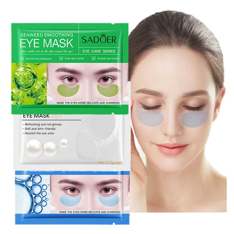 1 paio di maschere per gli occhi al caviale maschera antirughe per gli occhi idratante al collagene di cristallo per la cura della pelle Anti Q6Z8