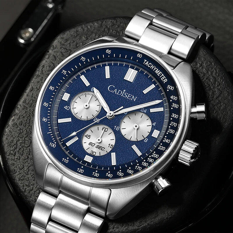 CADISEN Men's Watches 2024 Luxury Quartz Chronograph Watch Waterproof Sports Sapphire Wristwatch for man Clock Reloj para Hombre