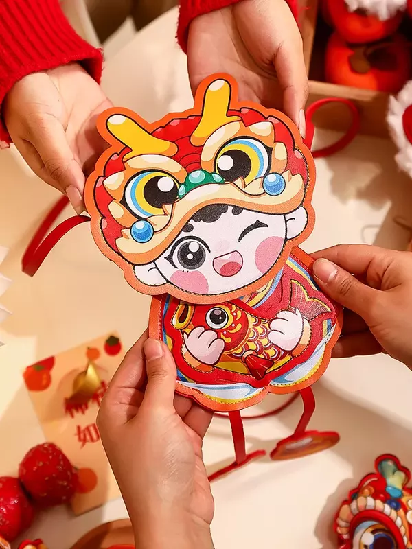 New Year red envelope bag Spring Festival children cartoon personality creative fabric pressure is a seal