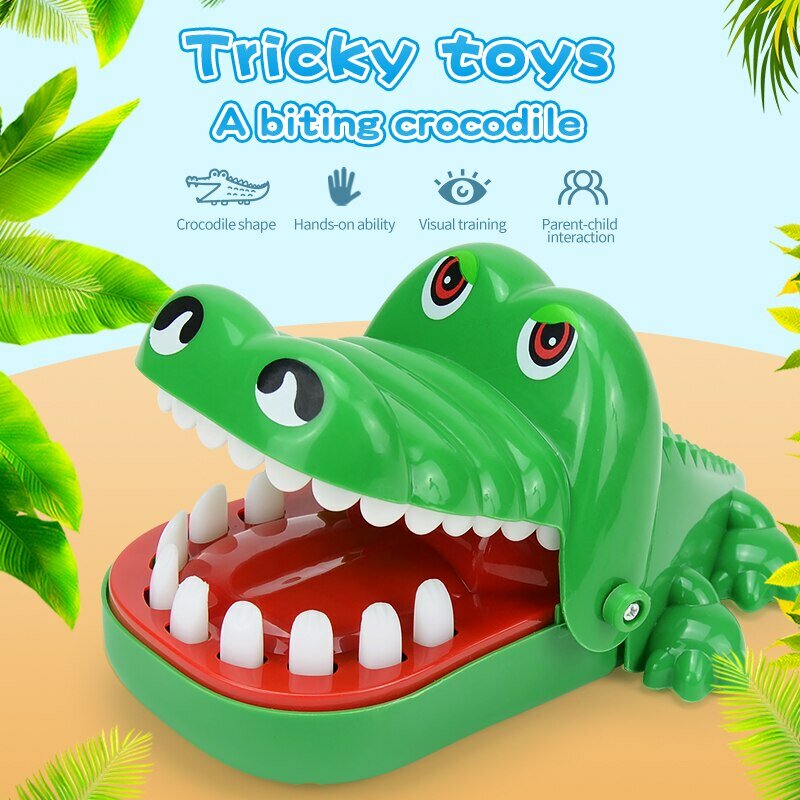 Jouets dents de crocodile pour enfants, alligator mordant les doigts, jeux de dentiste Jeu de farces porte-bonheur pour enfants, drôle, fête, jouets pour enfants