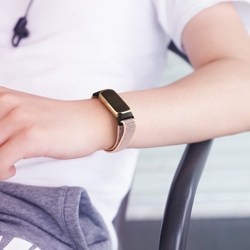 Soft Nylon Weave Watch Band para Fitbit, Pulseira de luxo, Pulseira ajustável, Pulseira para Fitbit, Acessórios Correa