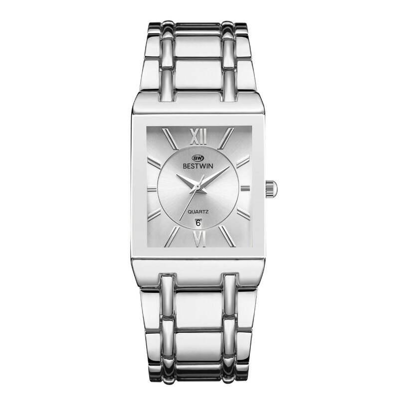 Reloj cuadrado de cuarzo para hombre y mujer, pulsera de lujo de marca superior, novedad de 2023