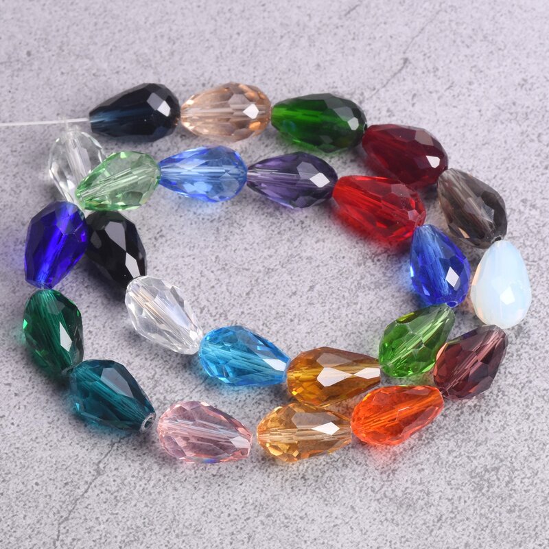 Teardrop Peervorm Facet Crystal Glass 5X3Mm 7X5Mm 12X8Mm 15X10Mm 18X12Mm Losse Ambachten Kralen Voor Sieraden Maken Diy