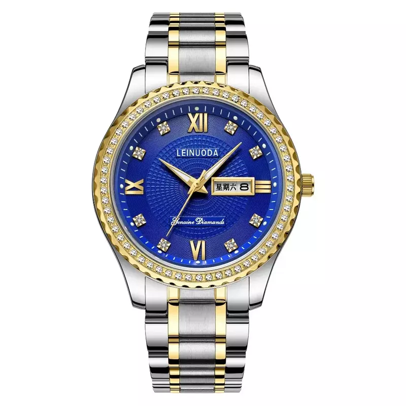 Luxury Men's Watch Roman Shiny Scale Fashion Casual Sport Waterproof Steel Quartz Watch Date Sonic International Grade Brands