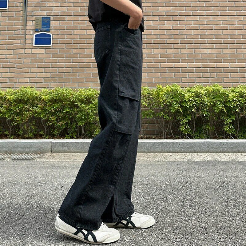 IEFB 2024 nuovi Jeans da uomo estate gamba dritta sciolto lavato Design semplice stile coreano pantaloni in Denim maschili versatili alla moda 9 c5914