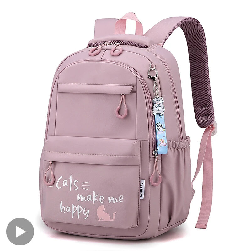 Tas sekolah anak perempuan, tas punggung untuk remaja wanita anak-anak wanita, tas sekolah merah muda, tas kelas tinggi, tas remaja anak-anak