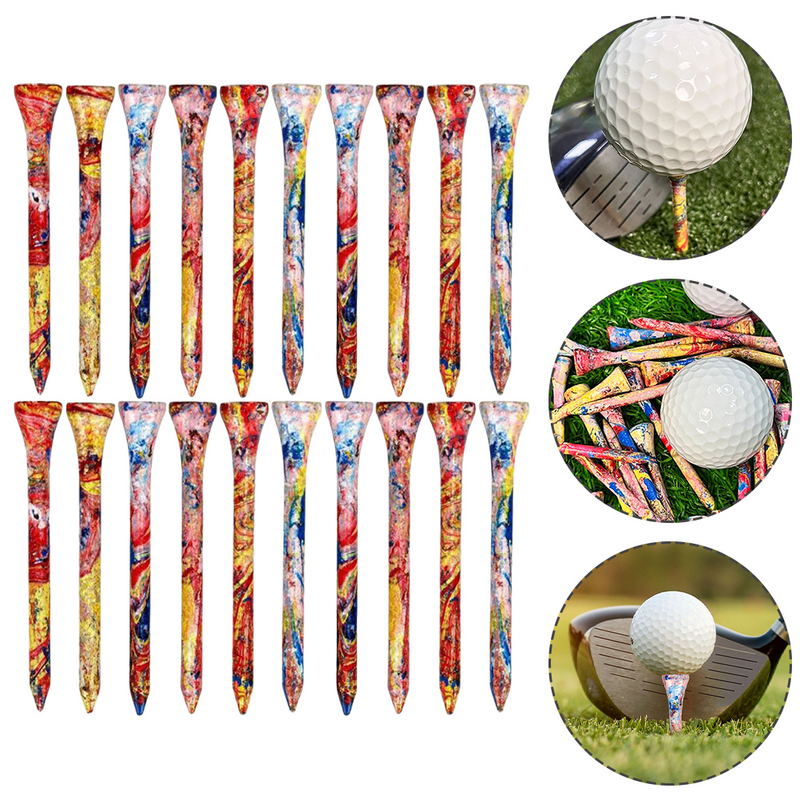 20 Pcs Golf Professional Stands Shoes Replaceable Practical Tees Small Lotus Tree Mat