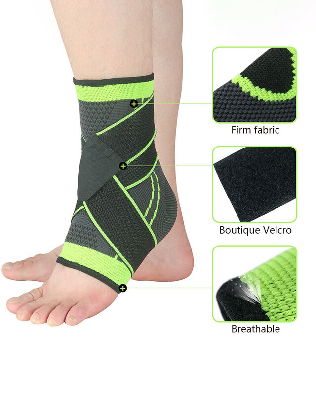 Protección de tobillo deportiva de nailon, protector de tobillo de plástico de cuatro lados, cálido, transpirable, fijo