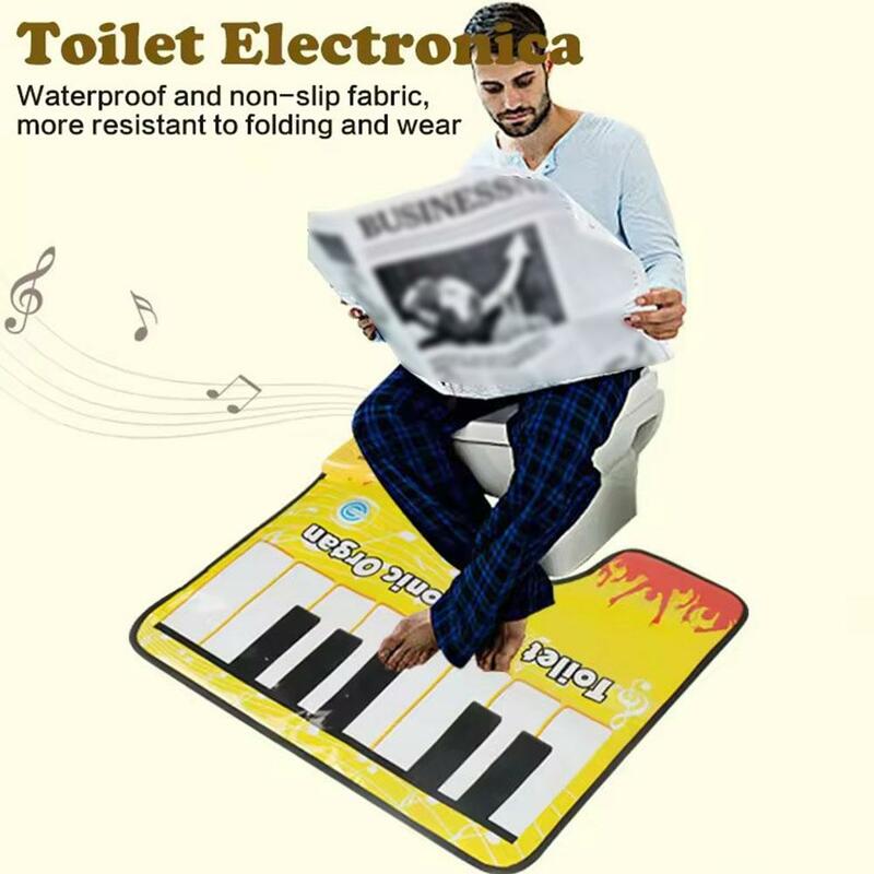 Duży rozmiar Potty Piano Sounding Rug Łazienka Fun Toe Zabawki muzyczne Mata na klawiaturę Mata elektroniczna do gwintowania Klawiatura Podłoga Toaleta I3E4