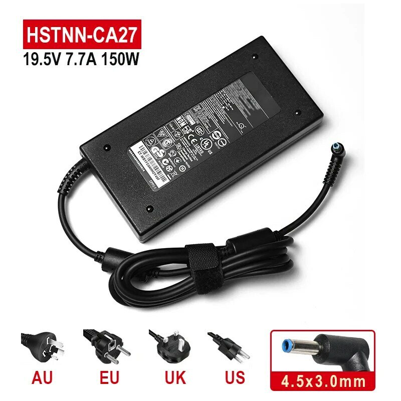 Caricabatterie per Laptop 19.5V 7.7A 150W per HP Pavilion Gaming 15 15-CX0020CA 17 muslimb TPN-CA11 TPN-DA09 TPN-DA03 ZBOOK G3 G4