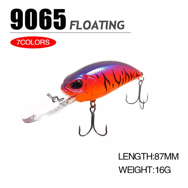 Flutuante wobbler isca para pesca, design japonês, 6g, 42mm, crankbait, para baixo, poleiro, lúcio, alta qualidade