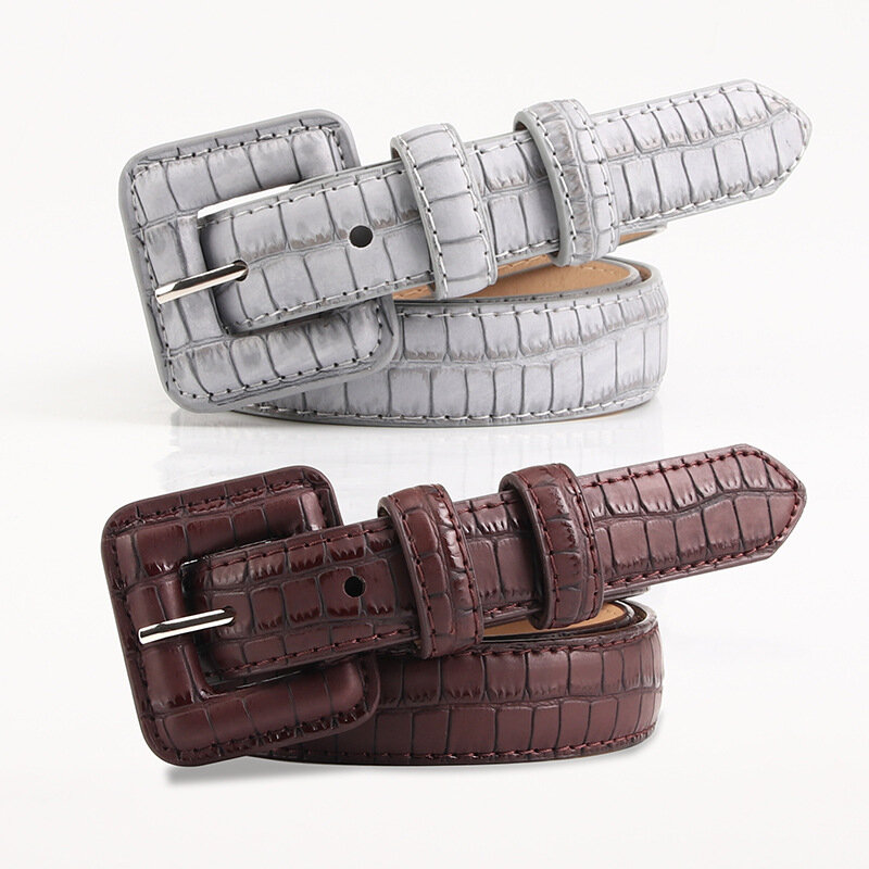 Cinturón con hebilla de paquete Simple para mujer, cinturones de moda para mujer, Jeans Retro de nicho femenino, estilo Ins