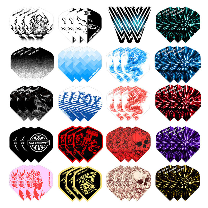 60/30 PCS Dart Flights Multiple Styles Colorful PET Darts Feather Leaves Dart Accessories Professional Dartboard Games