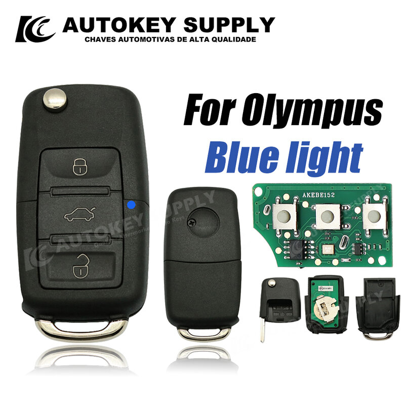 Für Control OLI/Neue Olympus Komplette Auto Schlüssel 001 Blau Rot Licht AKBPCP079 Autokeysupply