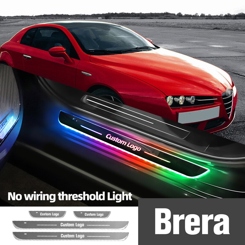 Luz LED personalizada para alféizar de puerta de coche, accesorios de lámpara de Pedal de umbral de bienvenida para Alfa Romeo Brera 2006-2010 2007 2008