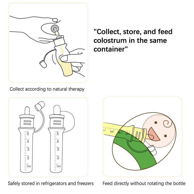 Colostrum Collector Breast Milk Collection Baby Feeding And Medicine Reusable Breastfeeding Device