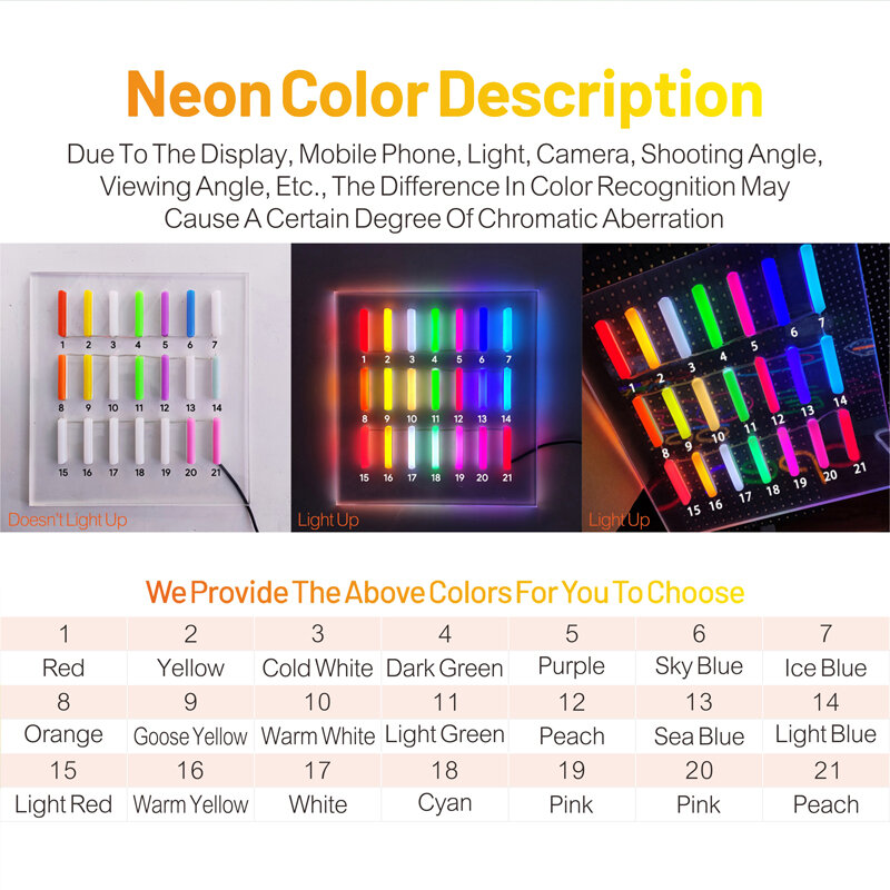 Lampu tanda Neon Led lembaran akrilik pencahayaan pesta surat pola LOGO tidak konsisten dengan berbagai warna
