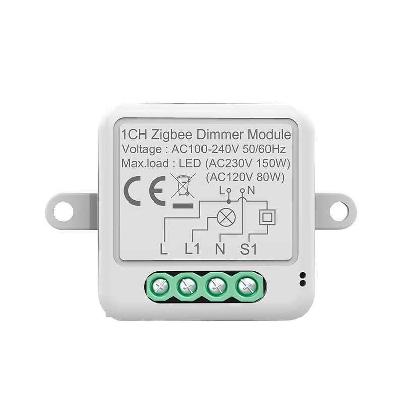 Zigbee-Módulo de interruptor de atenuación, temporizador controlado por voz, encendido/apagado inteligente, Mini Control de voz de 2 vías