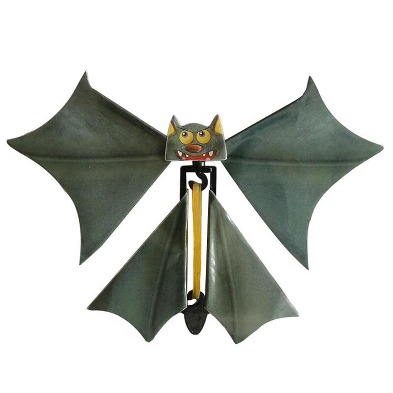 Brinquedos de morcego voadores mágicos reutilizáveis adereços mágicos engraçado surpresa brincadeira brinquedos para festa de halloween tema (cor estilo aleatório)