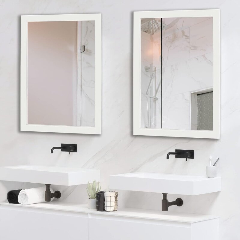 Rectangular Wall Mirror 20" x 28" for Bathroom, Bedroom, Entryway, Living Room