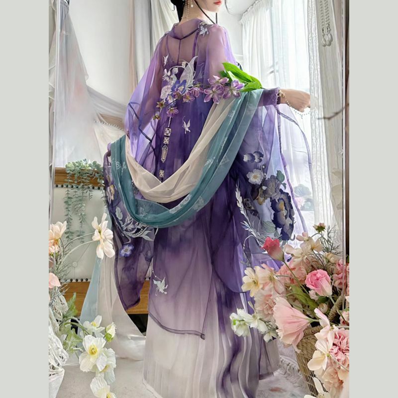 W chińskim stylu Hanfu sukienka kobiety starożytny karnawałowy bajkowy przebranie na karnawał haft Hanfu strój na imprezy urodzinowe pokaz fotografii sukni