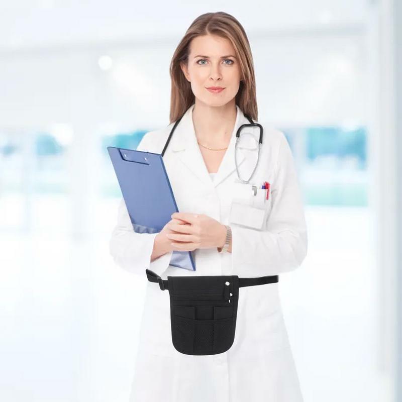 Riñonera de trabajo ajustable para enfermera, bolsa de cinturón de gran capacidad, bolsillo multifuncional para enfermera