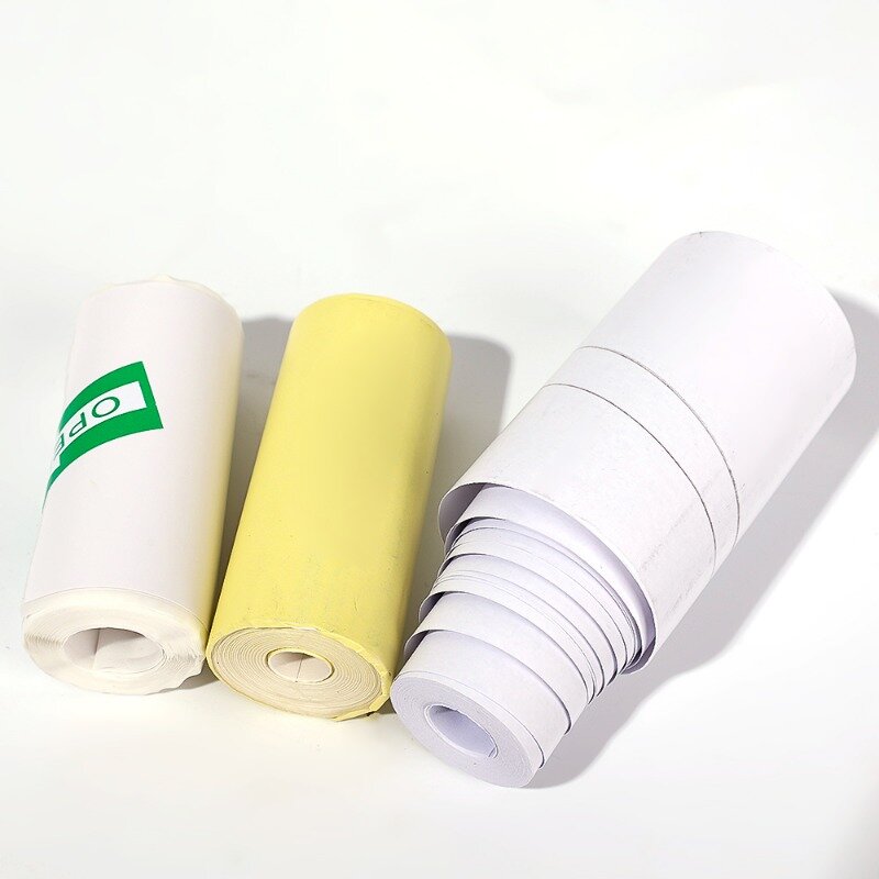 Mini drukarka fotograficzna rolki papieru papier termiczny 57x30mm biały kolorowe do DIY rachunek przylepna etykieta paragon dla Peripage A6 A8 P1