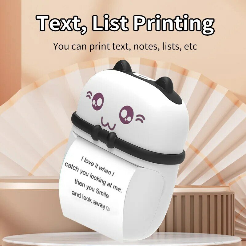 Mini small portable label thermal printer mobile phone photo Student wrong question printer
