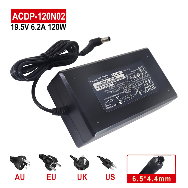 ACDP-120N02 Laptop 19.5V 6.2A ładowarka do Sony KDL-42W670A KDL-42W650A monitora LCD ACDP-120E01 ACDP-120N01 ACDP-120E02