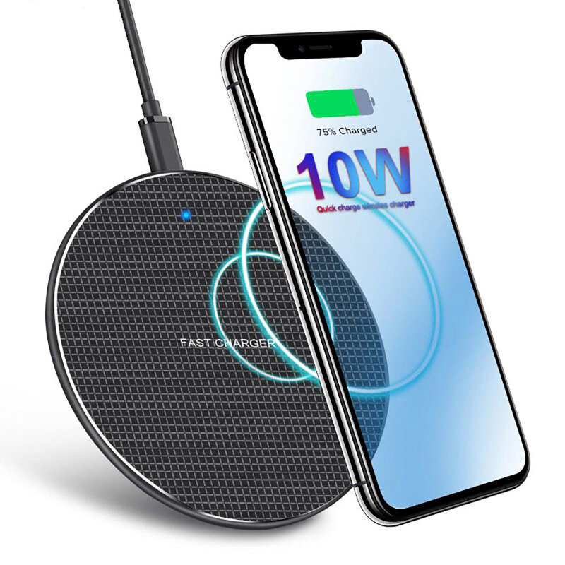 10W Fast Wireless Charger for iPhone15 14 13 12 11 XR XSMAX Xiaomi MIX 9 Huawei Mate60 P40 P30 Samsung S23 S22 S21 Charging Pad