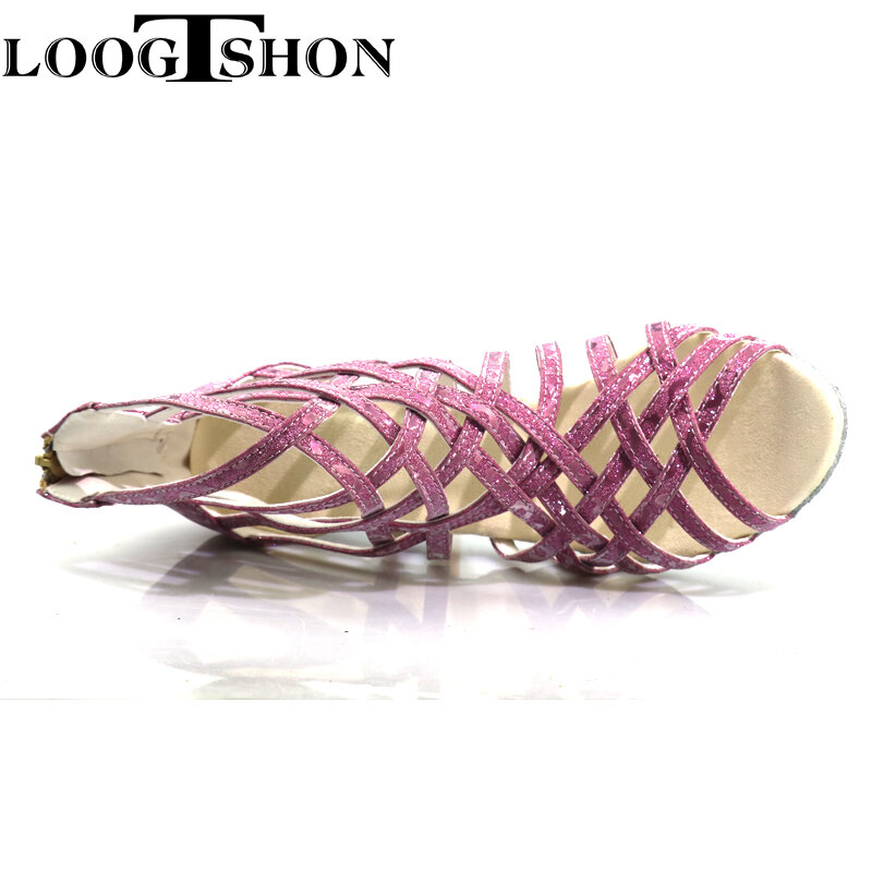 LOOGTSHON اللاتينية المياه منصة أحذية رقص امرأة موضة أحذية عالية الكعب أحذية الجاز الكعوب للفتيات