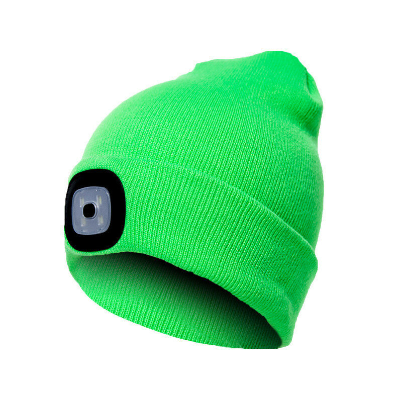 Czapki dla człowieka solidna dzianina kapelusz z oświetleniem LED Hip-styl hiphopowy berety przenośny ciepła, z wełny maski dla kobiety hurtownie