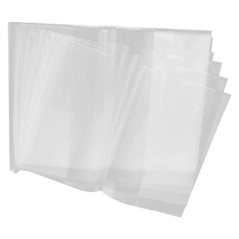 Cubierta blanda de plástico para libros, cubierta transparente de ancho ajustable para libros escolares, 10 piezas