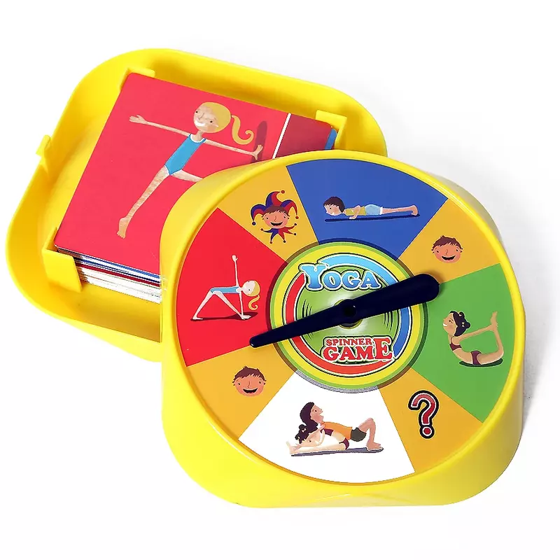 유연성 및 균형 균형 가족 보드 게임 54 피스, 요가 포즈 카드 게임 영어 프랑스어 스페인어 설명서 성인 어린이용