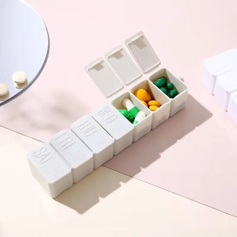 Wöchentliche Pillen dose Reise Medizin Lagerung Pille Fall Veranstalter Drogen behälter Tabletten spender Kunststoff unabhängiges Gitter
