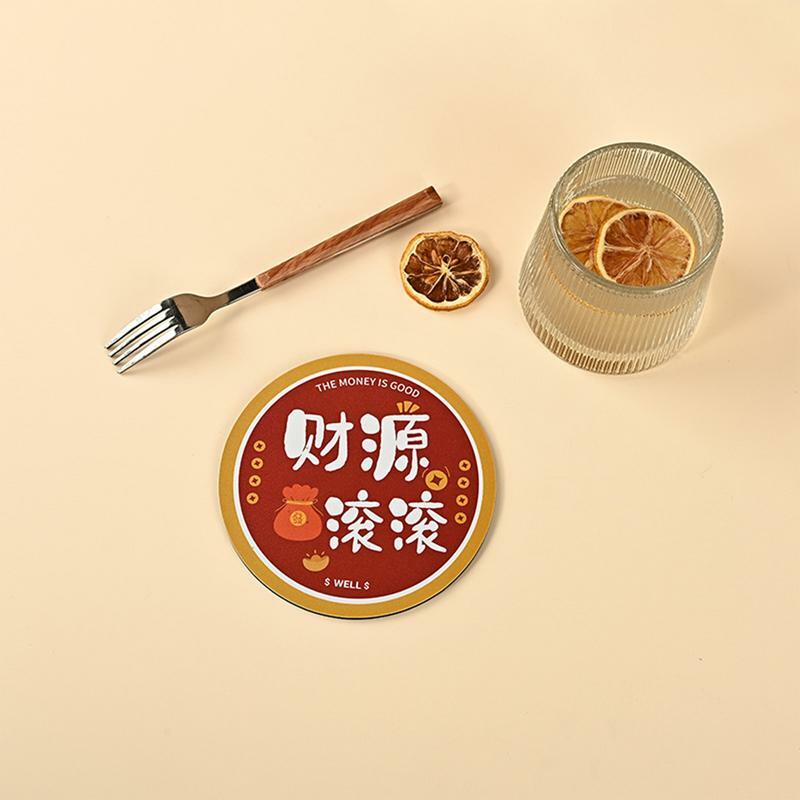 Placemats dos desenhos animados para mesa de café, Coaster engraçado, Drink Placemats, Decor de mesa, Place Mat chinês