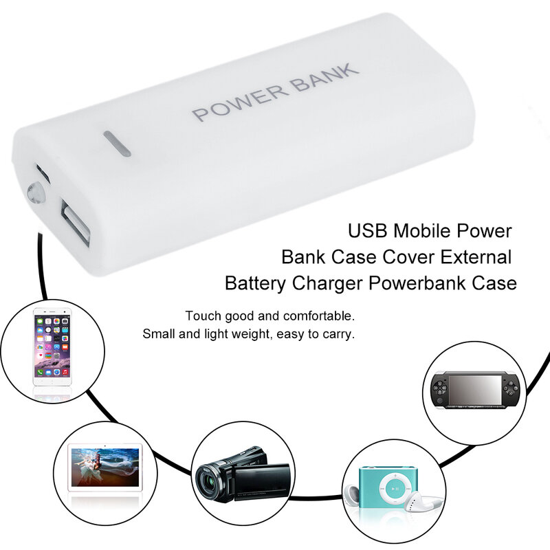 Juste de chargeur de batterie externe portable multicolore, étui de banque d'alimentation mobile USB en option, nouveau, 5600mAh