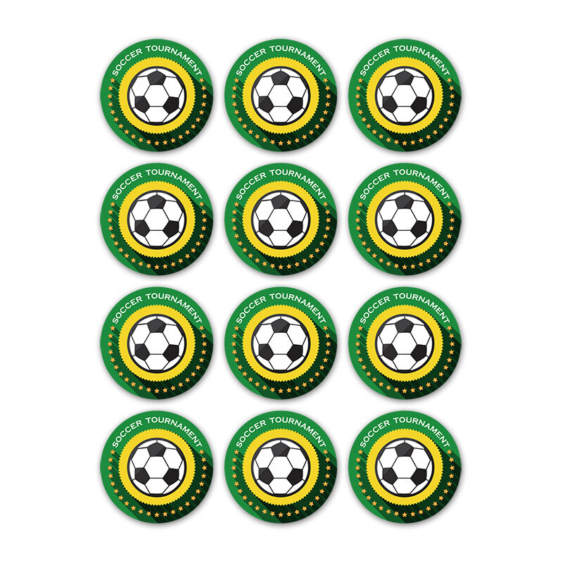 40pcs 3cm Cartoon Football Sports Stickers adesivo da calcio per ragazzo Single Party Football Club Football Theme Party Decoration