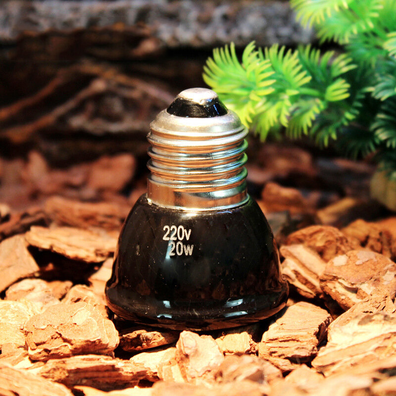 Mini Pet rettile lampada riscaldante in ceramica a infrarossi nera 220V-240V emettitore di calore caldo lampadina riscaldamento per animali domestici 20W/40W/60W/80W /100W
