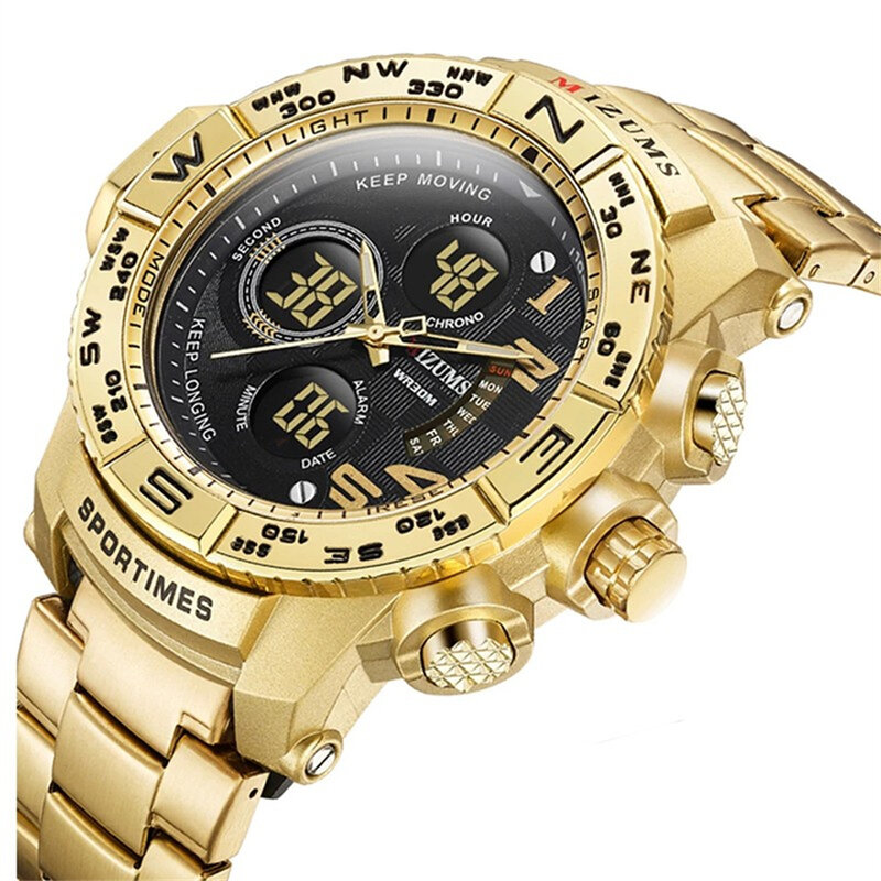 ساعة رياضية للرجال العلامة التجارية الفاخرة الصلب حزام الرقمية Led الإلكترونية مقاوم للماء ساعة اليد العسكرية Relogio Masculino