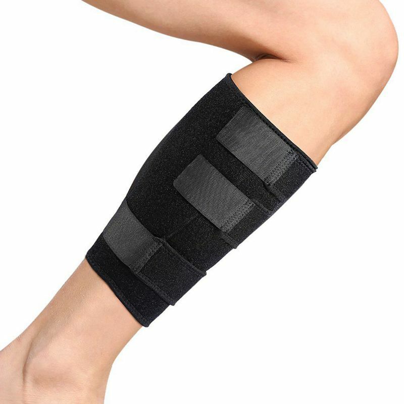 FBIL-Wootshu Calf Brace Adjustable Shin Splint Support Sleeve Leg Compression Wrap For Pulled Calf Muscle Pain Strain Injury, Sw