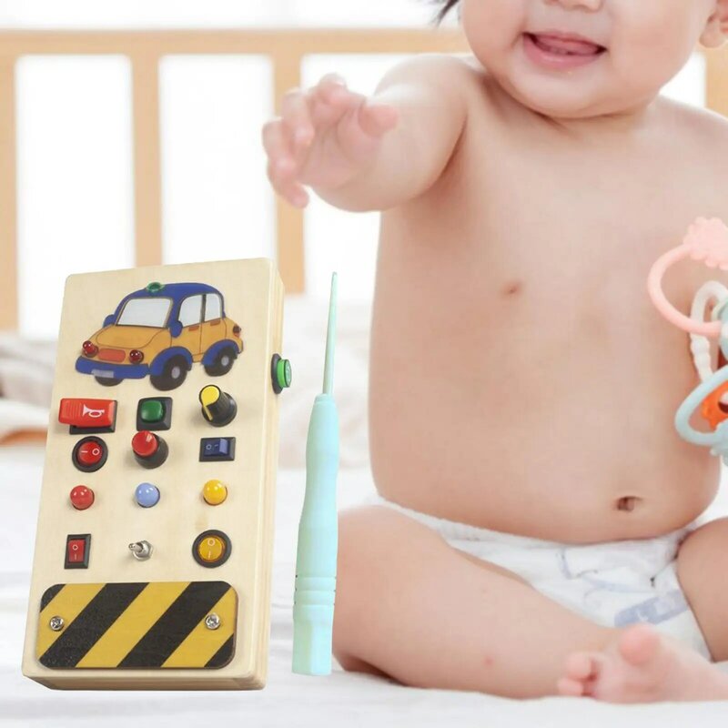 어린이 활동 감각 보드 장난감 스크루드라이버 도구, 미세 모터 기술 개발, 여아 및 남아용 LED 비지 보드, 어린이 생일 선물