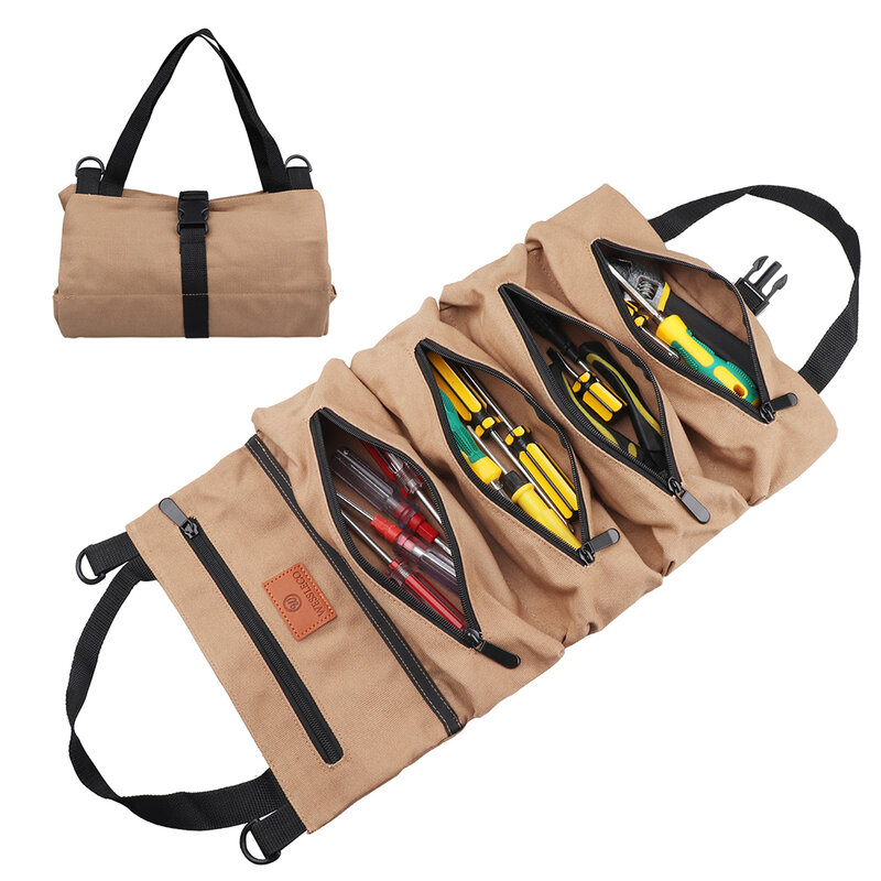 Bag Canvas Auto Repair Tool Bag Hardware Tool Bag Convenient Tool Kit Large Capacity Handheld Canvas Tool Bag