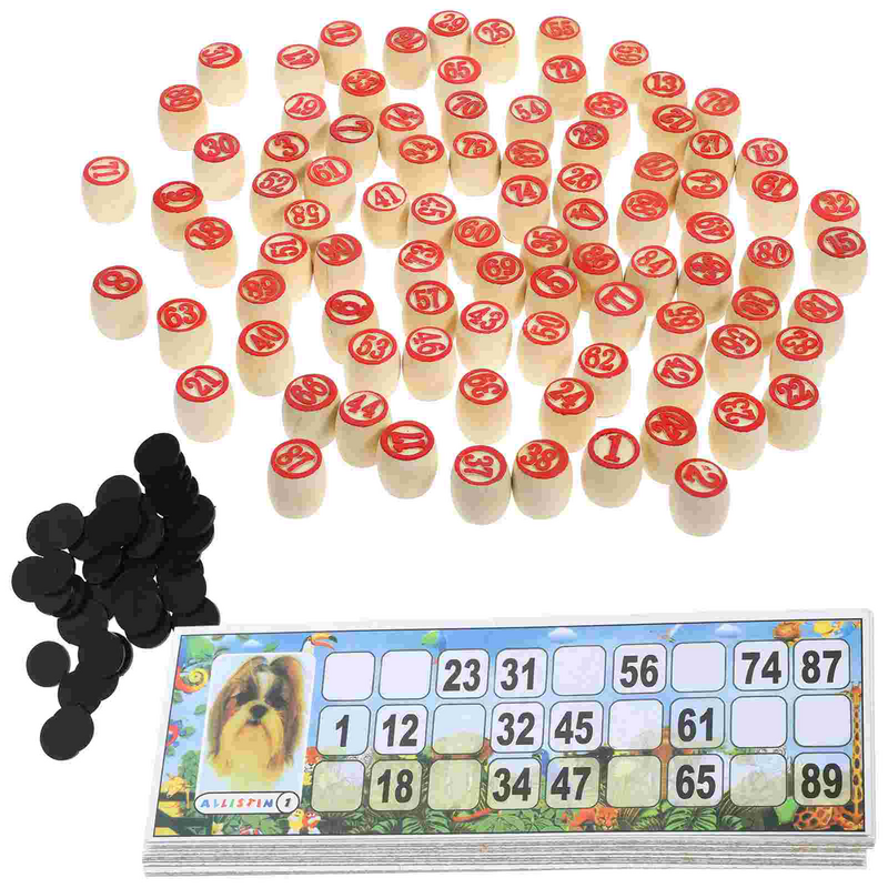 Juego de madera de Lotto ruso para adultos, suministros para juego familiar, 1 Juego