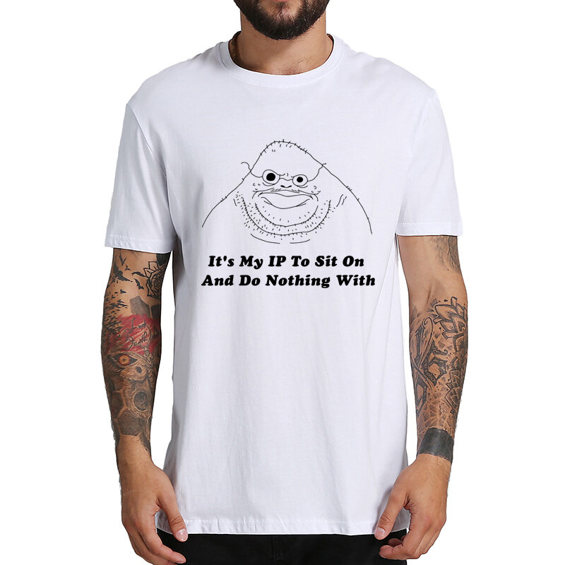 È il mio IP per sedersi e non fare niente con la maglietta divertenti citazioni di Anime fan Y2k Tee top Casual 100% cotone morbido T-Shirt Unisex