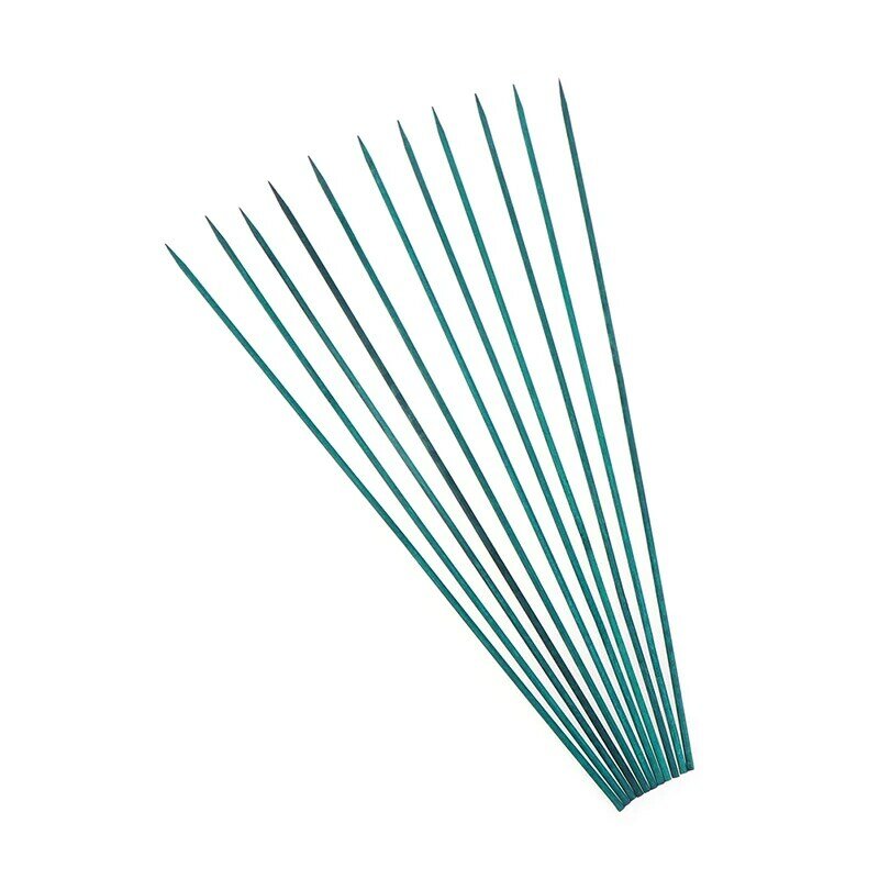 10Pcs 38cm Bamboo Green Sticks Plant Support Flower Stick Orchid Rod Plant Sticks for Supporting Climbing Plant Orchid Tomato